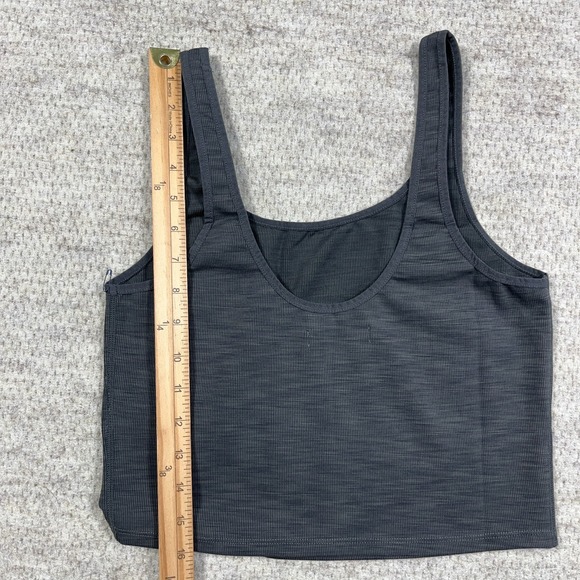 Marine Layer Tak Top Gray Women Small Gray Luxe Ribbed Textured Hiking Outdoor - Picture 10 of 12